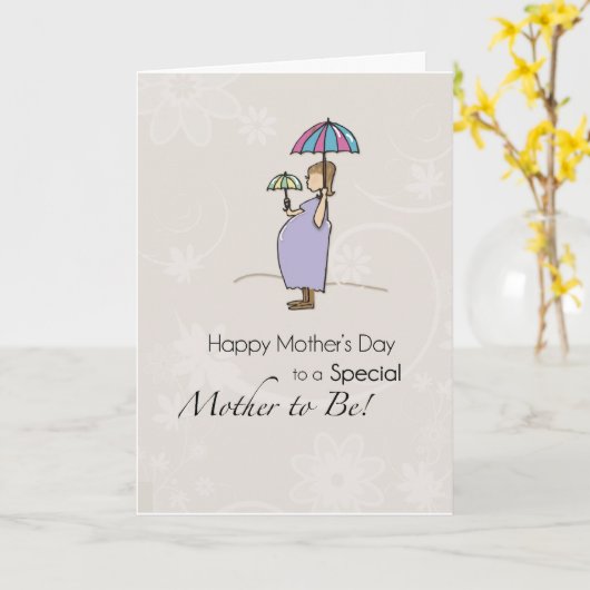 Muttertagsschwangere Mama Karte (Gelbe Blume)