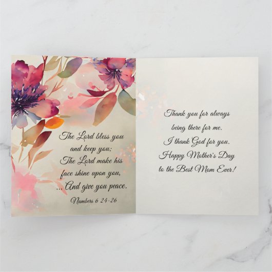 Muttertagssegnung Blumenwasser Karte (Innenseite)