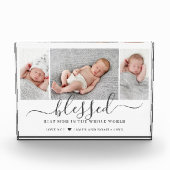 Muttertagsskript gesegnet beste Mama je Fotoblock (Vorderseite)