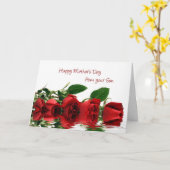 Muttertagssöhne Rote Rosen Karte (Gelbe Blume)