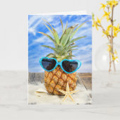 Muttertagssonnenbrille auf Ananas Karte (Gelbe Blume)
