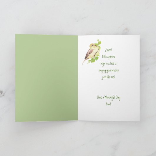 Muttertagsspinnvogeltante Karte (Innenseite)