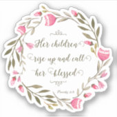 Muttertagssprichwörter 31:2 aufkleber (Vorderseite)