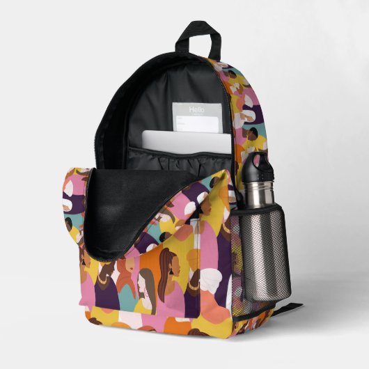 Muttertagsstorch #3 bedruckter rucksack (Rückseitige Ecke links (Offen) )