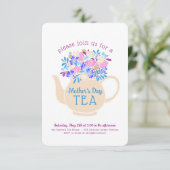 Muttertagstee Einladung (Stehend Vorderseite)