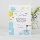 Muttertagstee oder Brunch Einladungen (Stehend Vorderseite)
