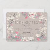 Muttertagstee Party/Brunch Einladung (Vorderseite)