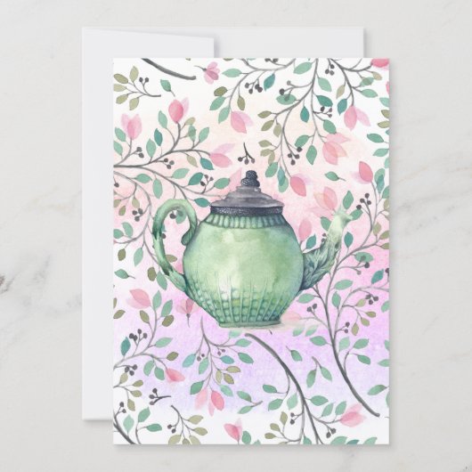 Muttertagstee Party Einladung (Rückseite)