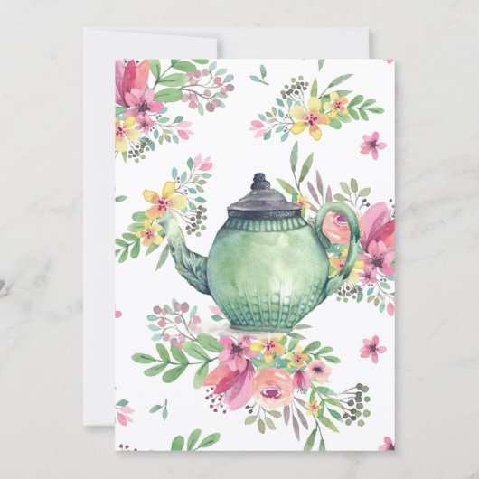 Muttertagstee Party Einladung (Rückseite)