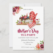 Muttertagstee Party Einladung (Vorderseite)