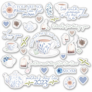 Muttertagstee Vinyl Stickers Aufkleber