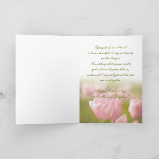 Muttertagstochter - Tulpen Karte (Innenseite)
