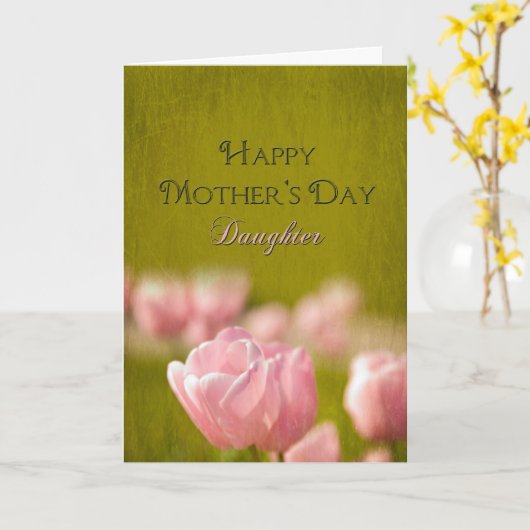 Muttertagstochter - Tulpen Karte (Gelbe Blume)