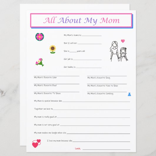 Muttertagstüchterinterview Print (Vorne/Hinten)