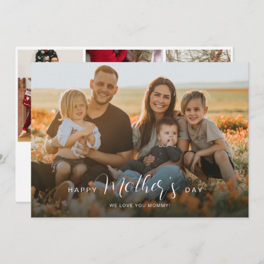 Muttertagsüberlagerungsskript-Fotokassenkarte (Vorne/Hinten)