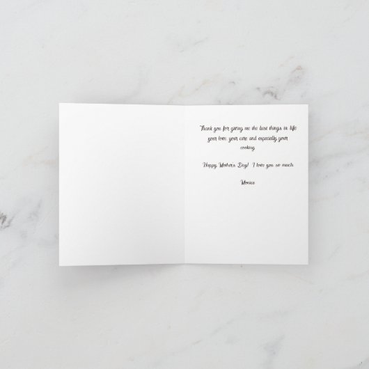 Muttertagsvase mit Blume Feiertagskarte (Innenseite)