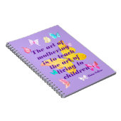 Muttertagsvortrag mit Aquarellbutterfliegen Notizblock (Rechte Seite)