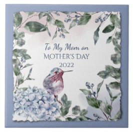 Muttertagswasser-Blume und Vögel Fliese