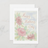 Muttertagswasserfarbe Dankeskarte (Vorne/Hinten)