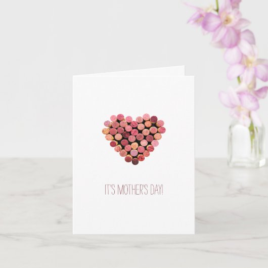 Muttertagswein Herz Karte (Orchidee)