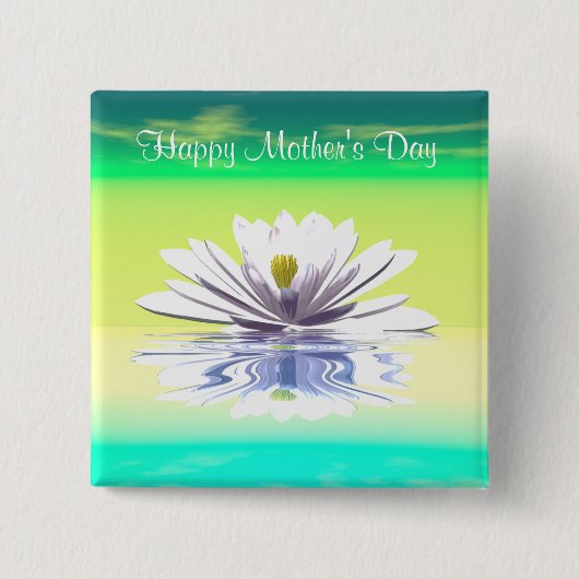 Muttertagsweißwasserlilie Button (Vorderseite)