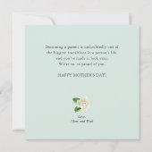 Muttertagswohnung für Ihr erstes Foto Karte (Rückseite)