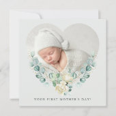 Muttertagswohnung für Ihr erstes Foto Karte (Vorderseite)