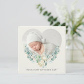 Muttertagswohnung für Ihr erstes Foto Karte (Stehend Vorderseite)