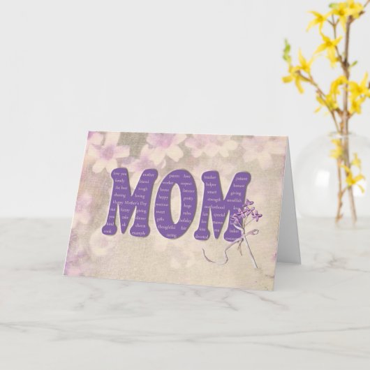 Muttertagswolets Karte (Gelbe Blume)