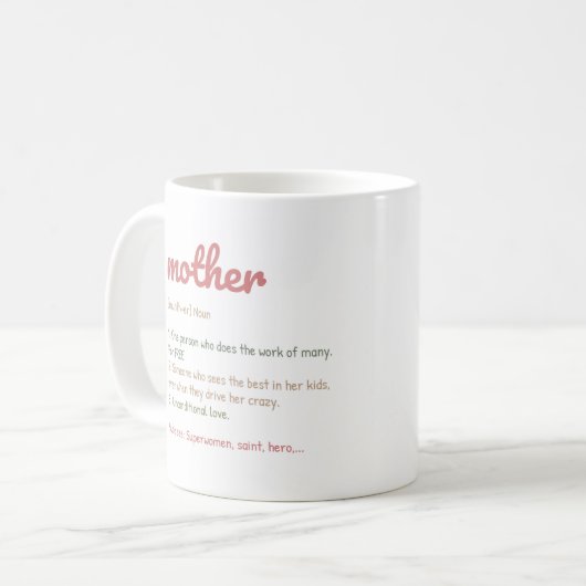 Muttertagswrap Kaffeetasse (Vorderseite Links)
