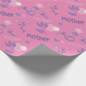 Muttertagszeitung für Rose und lila Wrapping Geschenkpapier (Ecke)