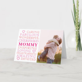 MuttertagTypografie Modernes Foto der Familie Karte