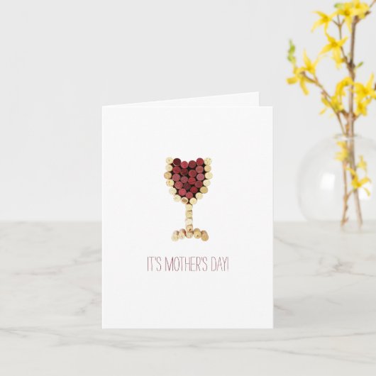 Muttertagwein Karte (Gelbe Blume)