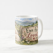 Muttertier wird geliebt Schaf und Lamm Tasse (VorderseiteRechts)