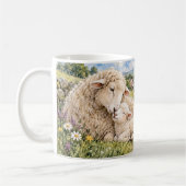 Muttertier wird geliebt Schaf und Lamm Tasse (Links)