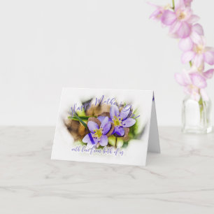 Muttertrag von uns beiden - Hepatica Wildblume Karte