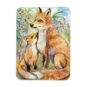 Mutterund BabyFox Magnet
