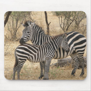 Mutterund Babyzebra-Mausunterlage Mousepad