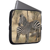 Mutterund Babyzebra-Notizbuch-Hülse Laptopschutzhülle (Vorne Rechts)