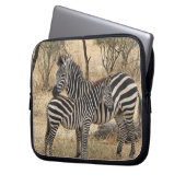 Mutterund Babyzebra-Notizbuch-Hülse Laptopschutzhülle (Vorderseite Links)