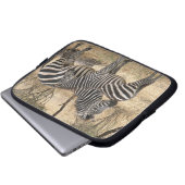 Mutterund Babyzebra-Notizbuch-Hülse Laptopschutzhülle (Vorne Knopf)