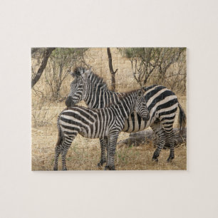 Mutterund Babyzebra-Puzzlespiel Puzzle