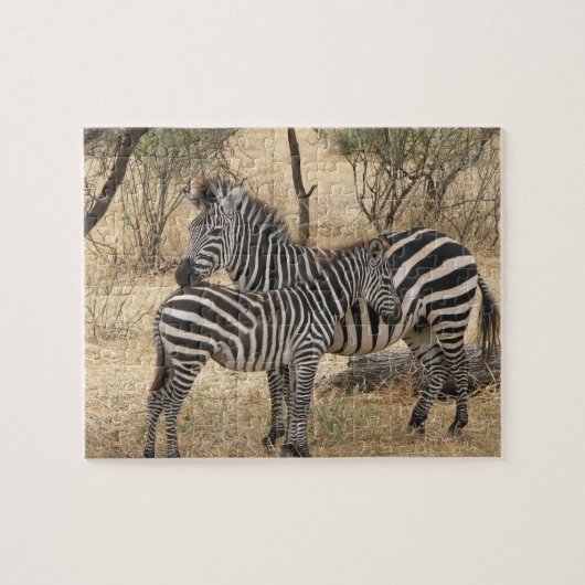 Mutterund Babyzebra-Puzzlespiel Puzzle (Horizontal)