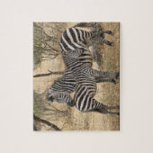 Mutterund Babyzebra-Puzzlespiel Puzzle (Vertikal)