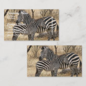Mutterund Babyzebra-Visitenkarten Visitenkarte (Vorne/Hinten)