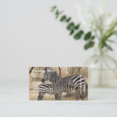 Mutterund Babyzebra-Visitenkarten Visitenkarte (Stehend Vorderseite)