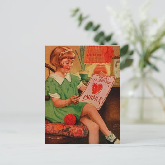 MutterValentin Feiertagspostkarte (Stehend Vorderseite)