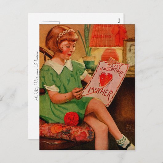 MutterValentin Feiertagspostkarte (Vorne/Hinten)