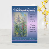 Mutterverlust - mit tiefem Beileid Karte (Gelbe Blume)