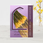 Mutterverlust - mit tiefem Beileid Karte (Gelbe Blume)